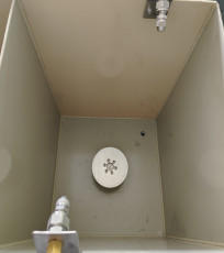 1100mm * 410mm * 1100mm آلة طلاء الرذاذ لحاوية الطعام الخضروات