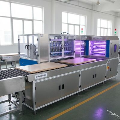خط غطاء نقل UV LED المدمج للتشطيبات الصديقة للبيئة على ألواح الخشب المركبة