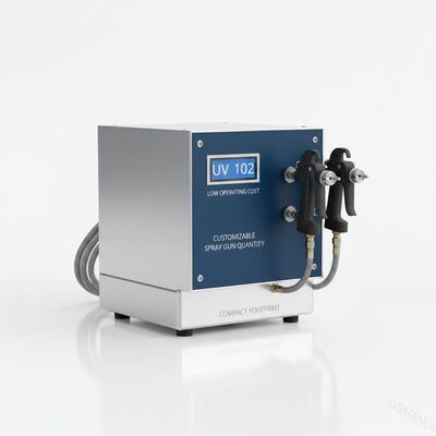 UV 102 رذاذ الأشعة فوق البنفسجية منخفض التكلفة التشغيلية مع مسدس رذاذ قابلة للتخصيص كمية وبصمة صغيرة
