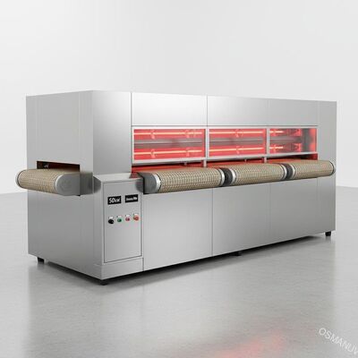 50kw الفولاذ المقاوم للصدأ آلة التجفيف بالأشعة تحت الحمراء 3 أوراق / دقيقة