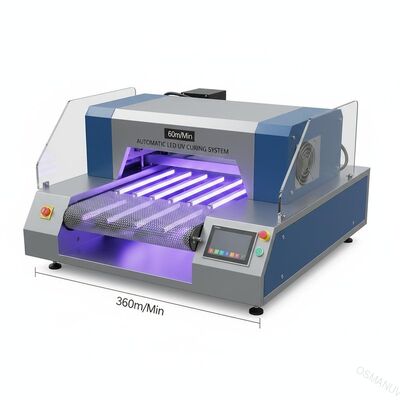 60m / Min الأوتوماتيكية بقيادة الأشعة فوق البنفسجية علاج آلة 360mm عرض شبكة النقل