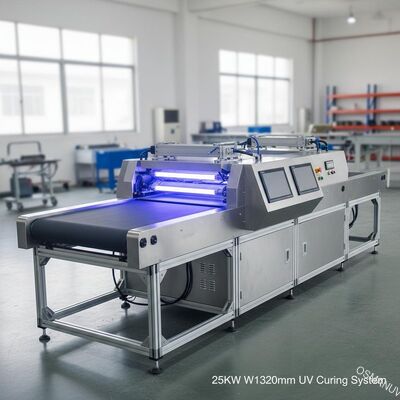 25KW W1320mm اثنان مصباح الأشعة فوق البنفسجية ضوء آلة علاج أنظمة الناقل