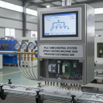 PLC / HMI نظام التحكم بالرش آلة طلاء 3bar الضغط حسب الطلب 3 مم