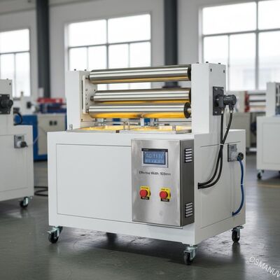 AC 110v White Double Hot Melt Roll Coater 920mm عرض فعال