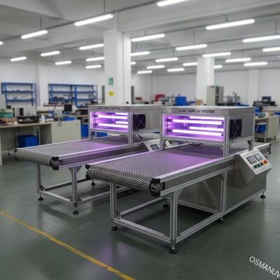 نظامان ناقلان للمعالجة بالأشعة فوق البنفسجية بمصباحين 6.8KW تبريد هواء بقدرة إجمالية