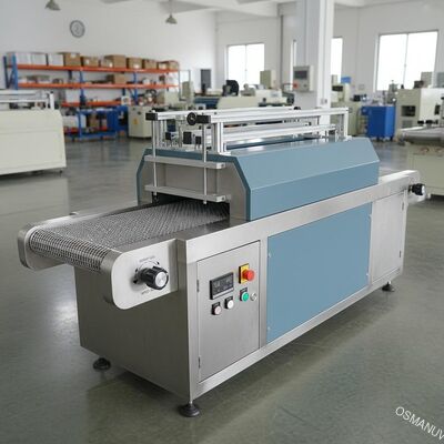 3m / Min ارتفاع قابل للتعديل الأشعة فوق البنفسجية آلة علاج 480mm عرض شبكة ناقل