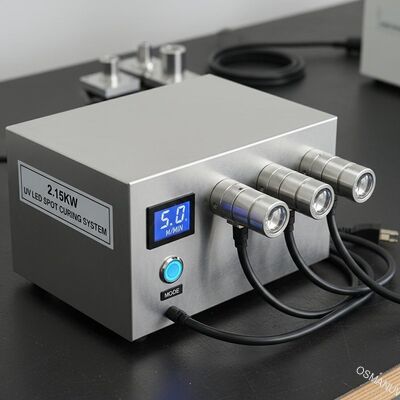 5m / Min 2.15KW Uv Led Spot Curing System مع 1.5 لوحة مدرفلة على البارد