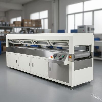18KW 15m / Min الفولاذ المقاوم للصدأ آلة علاج الأشعة فوق البنفسجية في الكمبيوتر الأبيض