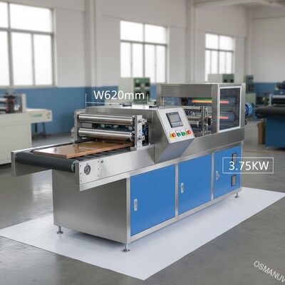 W620mm 3.75KW معدات طلاء الأسطوانة / آلة طلاء الأشعة فوق البنفسجية للخشب