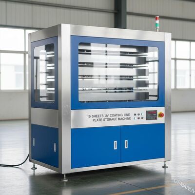 10 صفائح Uv طلاء خط لوحة آلة تخزين 50HZ 2m / Min السرعة