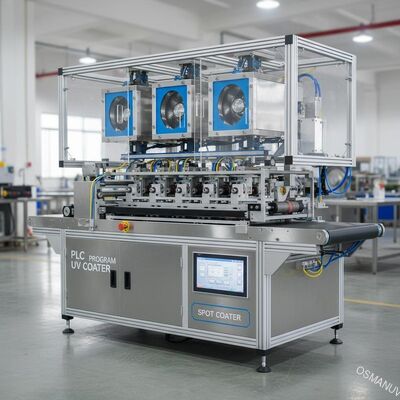 PLC برنامج الأشعة فوق البنفسجية آلة طلاء الأسطوانة بقعة المغطي