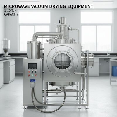 1-10T/h سعة معدات التجفيف الفراغية الميكروويف - 380V الجهد