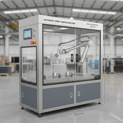 1100mm * 410mm * 1100mm آلة طلاء الرش التلقائي مع 1.0-1.5mm قطر بندقية الرش