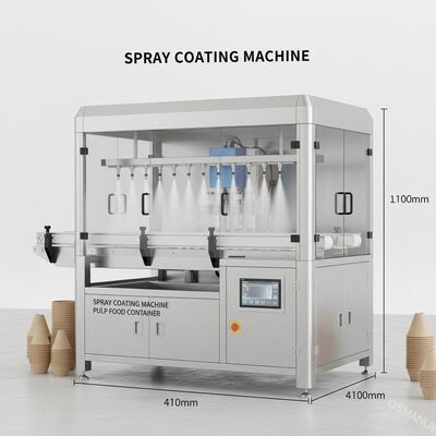 1100mm * 410mm * 1100mm آلة طلاء الرذاذ لحاوية الطعام الخضروات