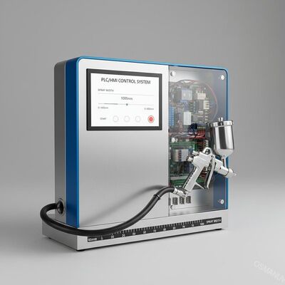 نظام التحكم PLC/HMI آلة طلاء الرش لبنادق الرش اليدوية 0-1000mm عرض الرش