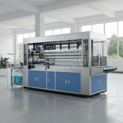 6000mm × 2200mm × 1400mm آلة طلاء الستائر لمجموعة واسعة من احتياجات الطلاء