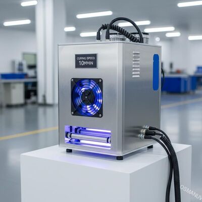 طريقة التبريد تبريد الهواء آلة التجفيف بالأشعة فوق البنفسجية LED مع سرعة التجفيف 1-10m / min