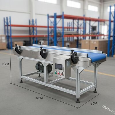 2m * 0.6m * 1.5m دقة محمول حزام آلة نظام ناقل مستمر