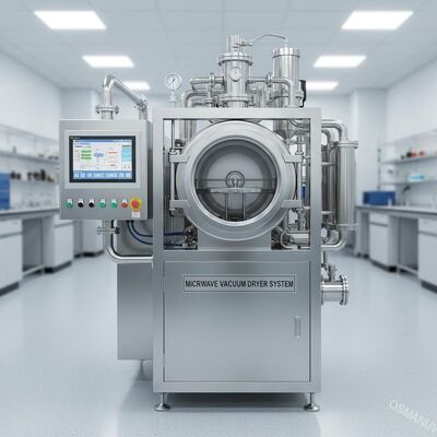 نظام مجفف الفراغ الميكروويف المسيطر عليه بواسطة PLC مع بناء الفولاذ المقاوم للصدأ