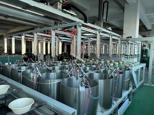 High-Speed Food Safety Tableware Tray Bowl Internal Coating Production Line For Pulp Molding