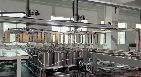 24-Station Rotary Coating Line for Internal Coating of Pulp Molding | High-Volume Automated Production System