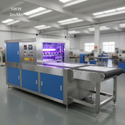 10KW 2m/Min Flat Offline Uv Roll Coating Machine With Conveyor Belt