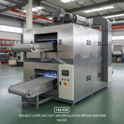 Double Layer Gas Hot Air Circulation Drying Machine For 1320 Conveyor 144 Kw