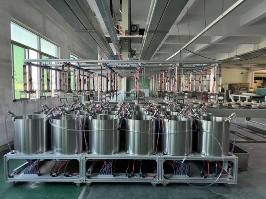 خط طلاء دواري من 24 محطة للطلاء الداخلي لتصنيع الخضروات